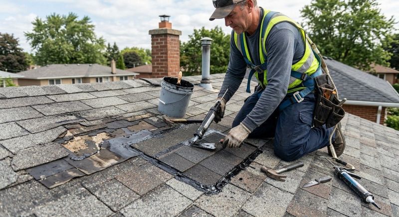 Asphalt Roof Leak Repair in Wellington, OH