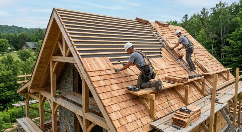 Cedar Shake Roof Construction in Elyria, OH