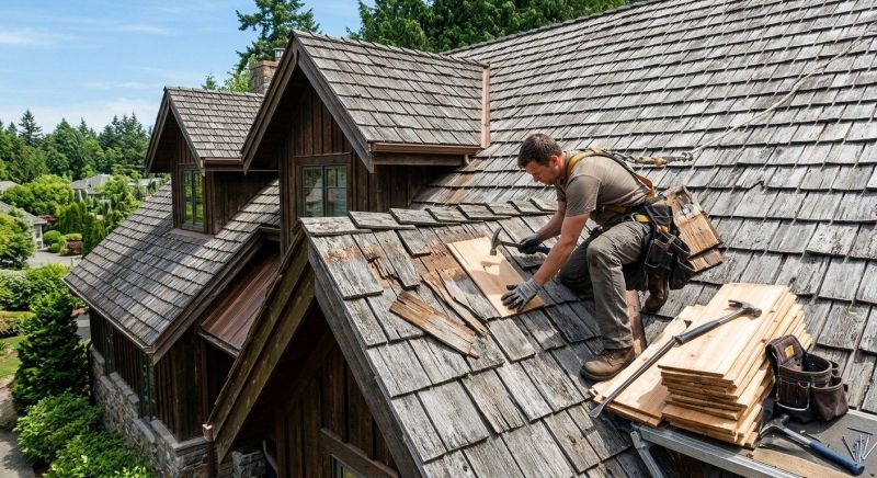 Cedar Shake Roof Repair in North Olmsted, OH