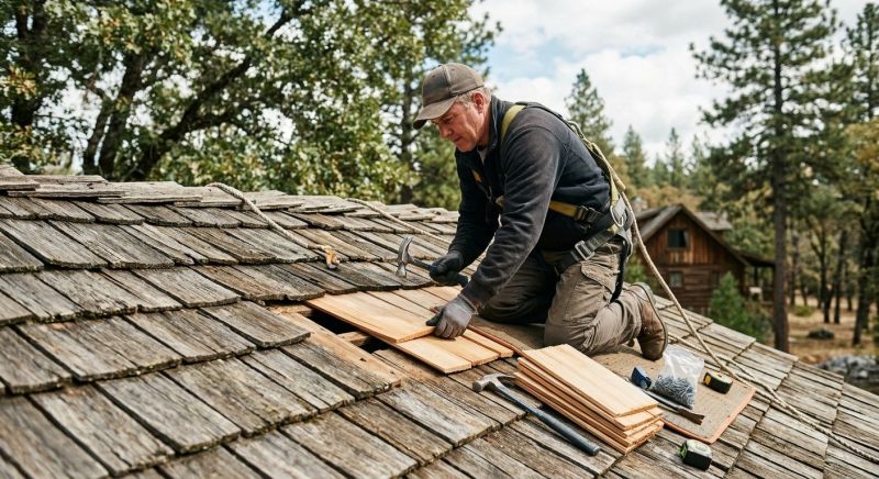 Cedar Shake Roof Repair in North Olmsted, OH