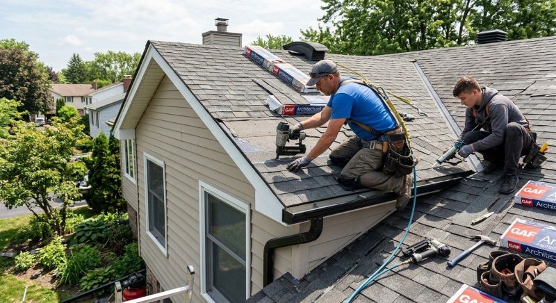 Hip Roof Shingle Repair in Medina County, OH