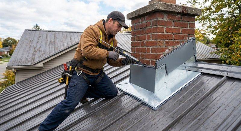 Metal Roof Flashing Repair in Medina County, OH