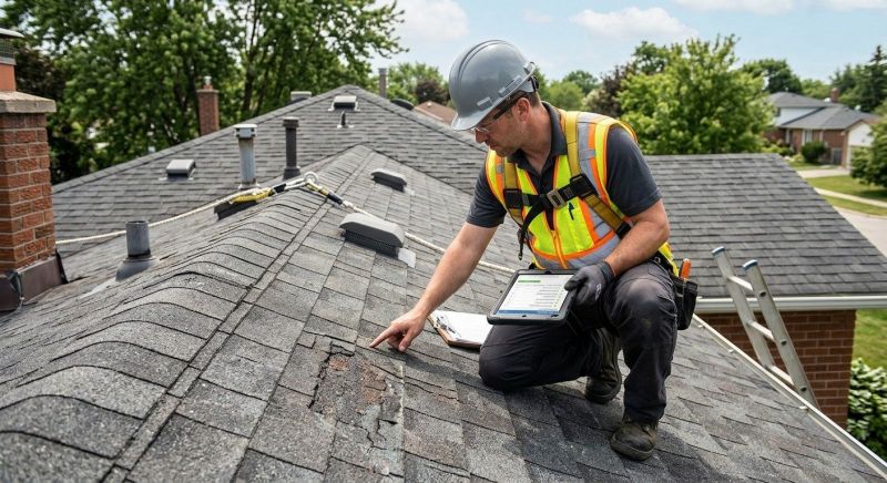 Roof Damage Inspection in Akron, OH