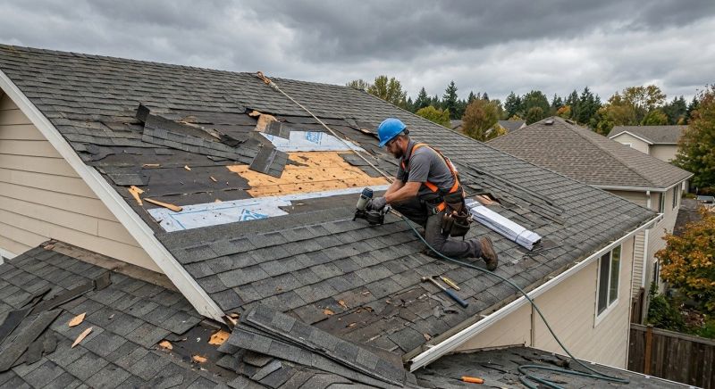 Roof Damage Restoration in Stow, OH
