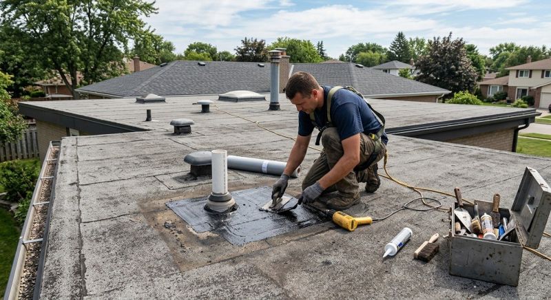 Rubber Roof Repair in Elyria, OH