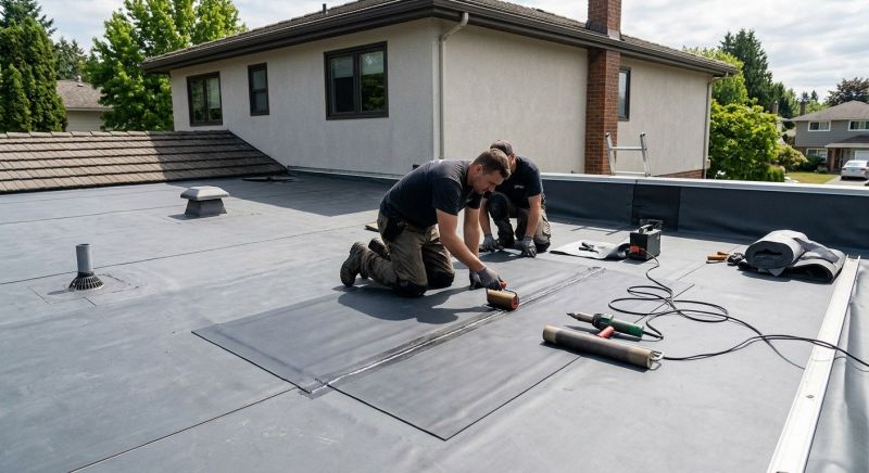 Rubber Roof Repair in North Royalton, OH