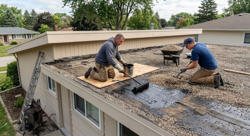 Tar And Gravel Roof Repair in Lagrange, OH
