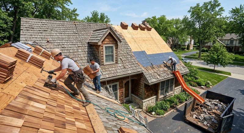 Wood Shake Roof Replacement in Rocky River, OH