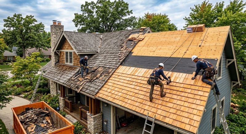 Wood Shingle Roof Replacement in Medina County, OH